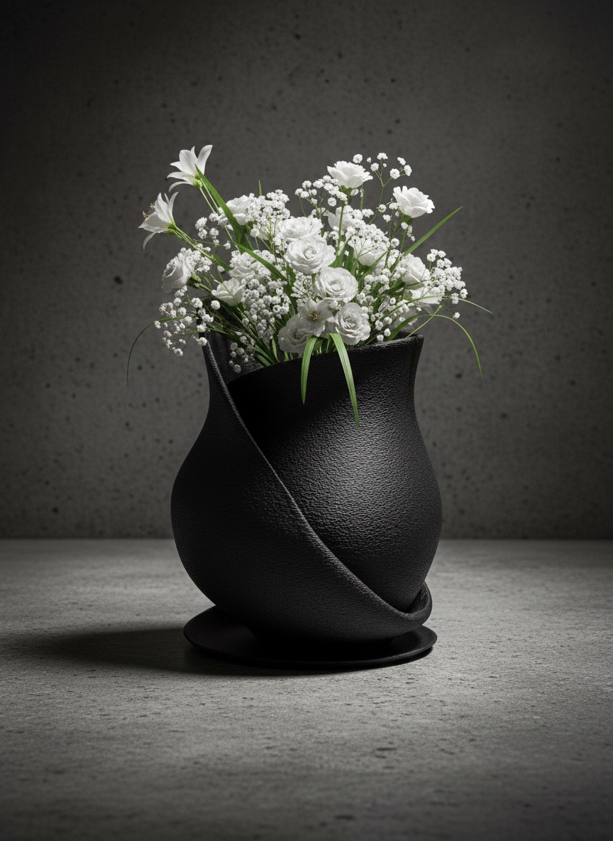 Composizione con fiori bianchi