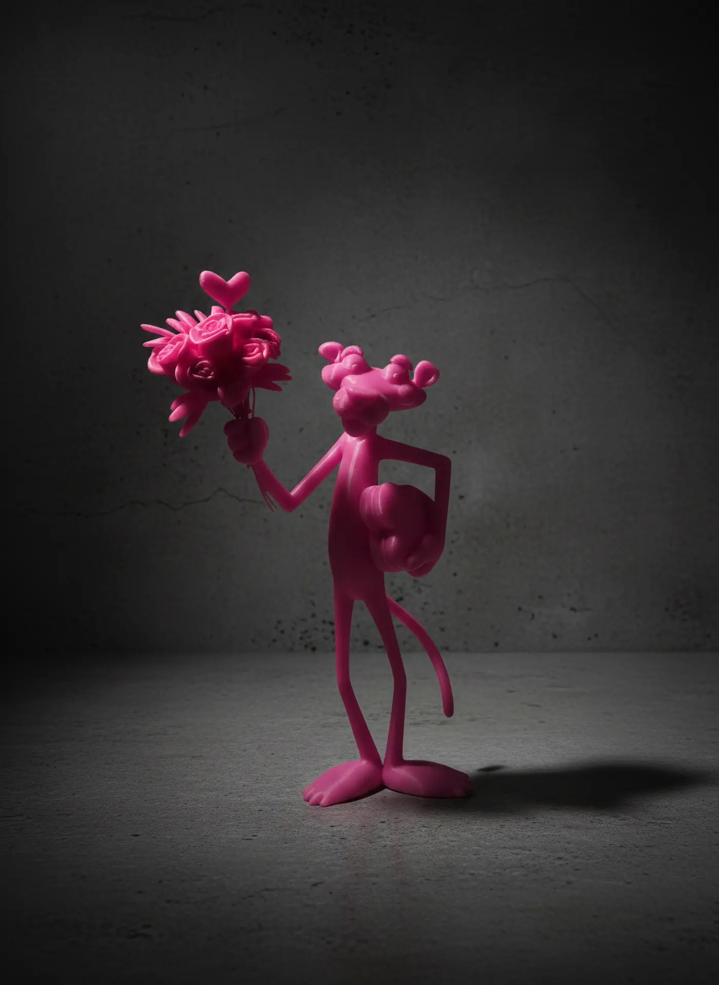 Pantera rosa con bouquet — action figure