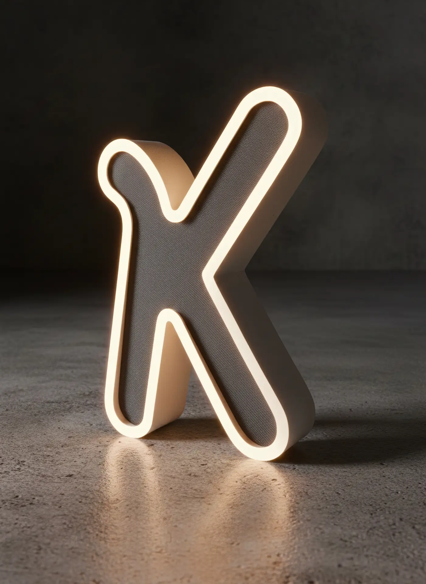 Lettera K in versione illuminata