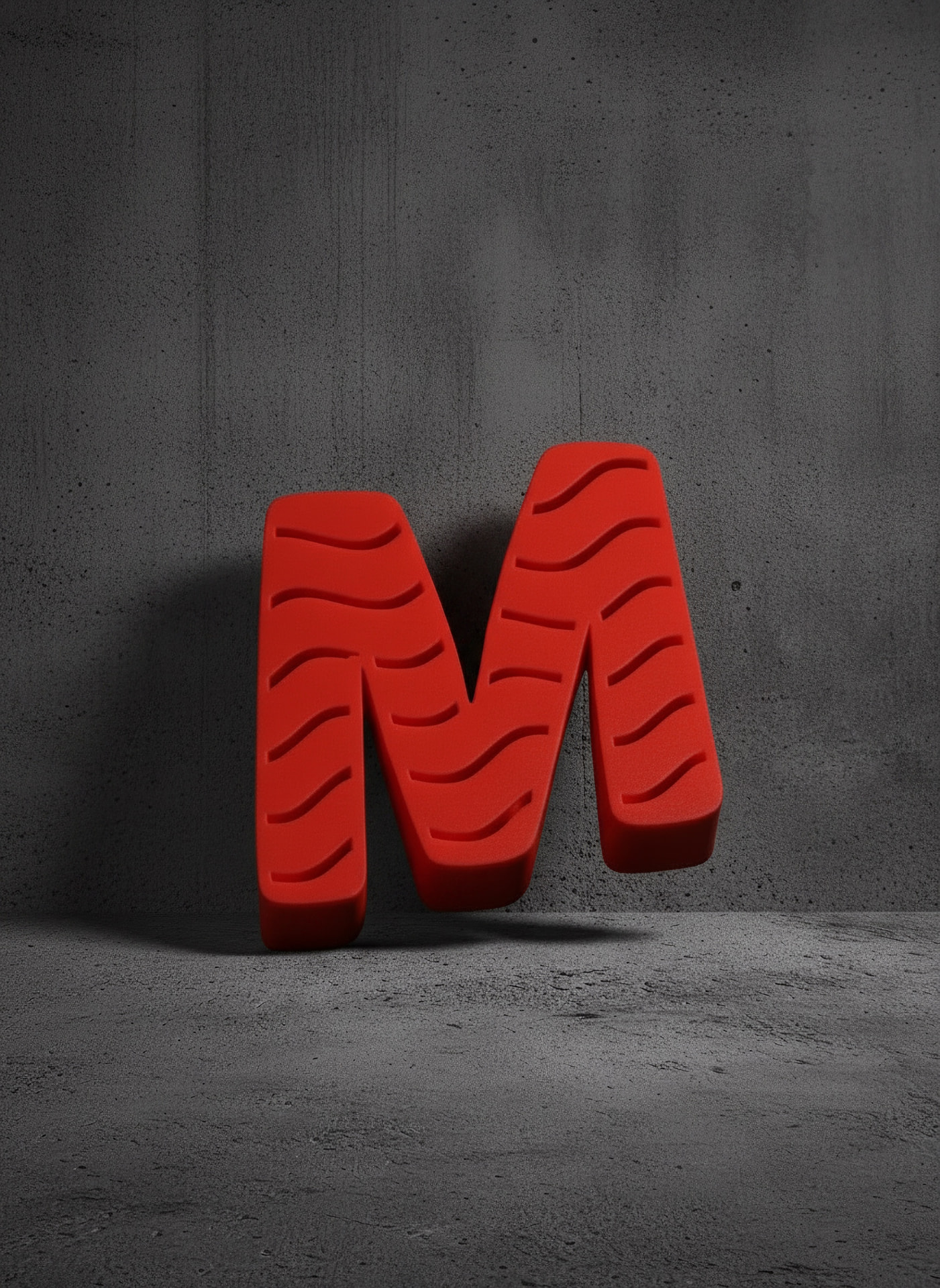 Lettera M — insegna 3D